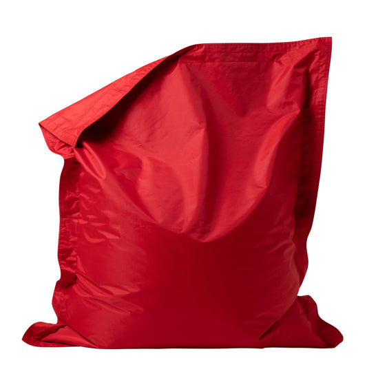 Bean Bag Bazaar Kids Bean Bag, Red, Indoor Outdoor Water-Resistant Fabric, Beanbag with Filling Included, 120cm x 100cm, Outdoor Floor Cushion, Kids