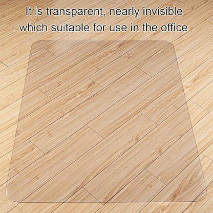 Kuyal Clear Chair mat for Hard Floors 90x120cm (3'x4') Transparent Floor Mats Wood/Tile Protection Mat for Office & Home