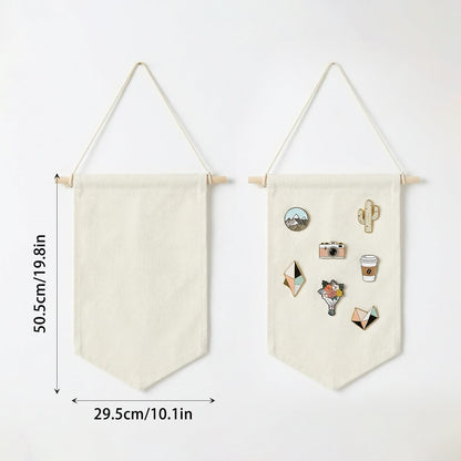 GAZIL Pin Badge Display Organizer, Canvas Brooch Holder Banner for Pin Badges, Rosette & Enamel Pin Storage Case