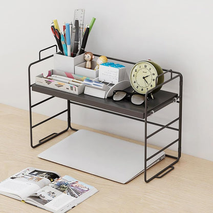 Gelory Desk Shelf Organiser Desktop Bookcase Storage for Home Office