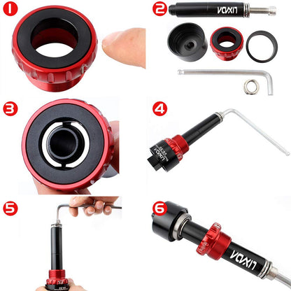 Lixada Bicycle Bearing Press Kit Bike Bottom Bracket Install and Removal Tool Kit Bike Bottom Bracket Remover for BB86/BB30/BB91/BB92/PF30