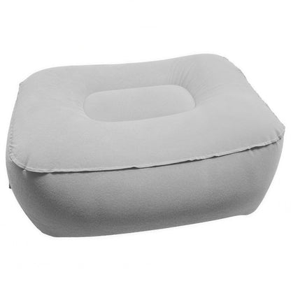 Inflatable Foot Rest for Plane, Pillow Travel Foot Cushion, Gray