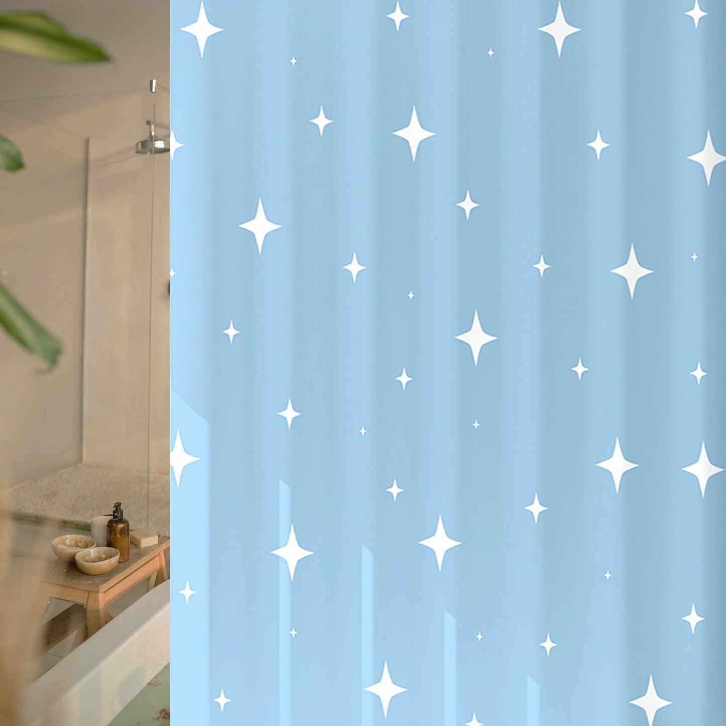 hzkais Shower Curtain, Mould Proof and Mildew Resistant Washable Bathroom Curtains, Shower Curtain for Bathroom, Bath Curtains with Hooks