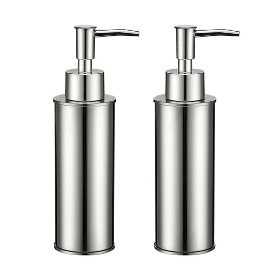 BGL Soap Dispenser 2 Pack, Free Standing Liquid Soap Dispenser, 304 Stainless Steel Hand Soap Dispensers for Kitchen & Bathroom, Chrome