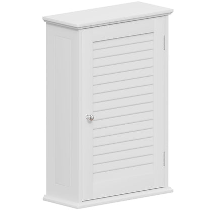 Bath Vida Bathroom Cabinet Single Door Shutter Wall Mounted Storage, White