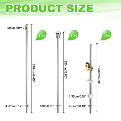sourcing map Sink Drain Repair Kit, 0.53" Sink Stopper Pull Rod Linkage Adjustable Center Pivot Ball Rod Brass Assembly for Bathroom Drain