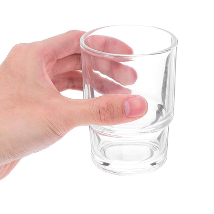 Operitacx 2pcs Rinsing Cup Glass Cup 3.5inch Glass Sleek Design Comfortable and Delicate Touch Holding Toothbrushes for Hotel Use on The Sink