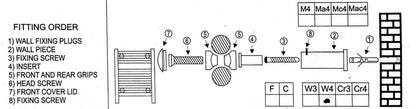 Companyblue Brackets for Heated Towel Rail Radiators curved or flat universal