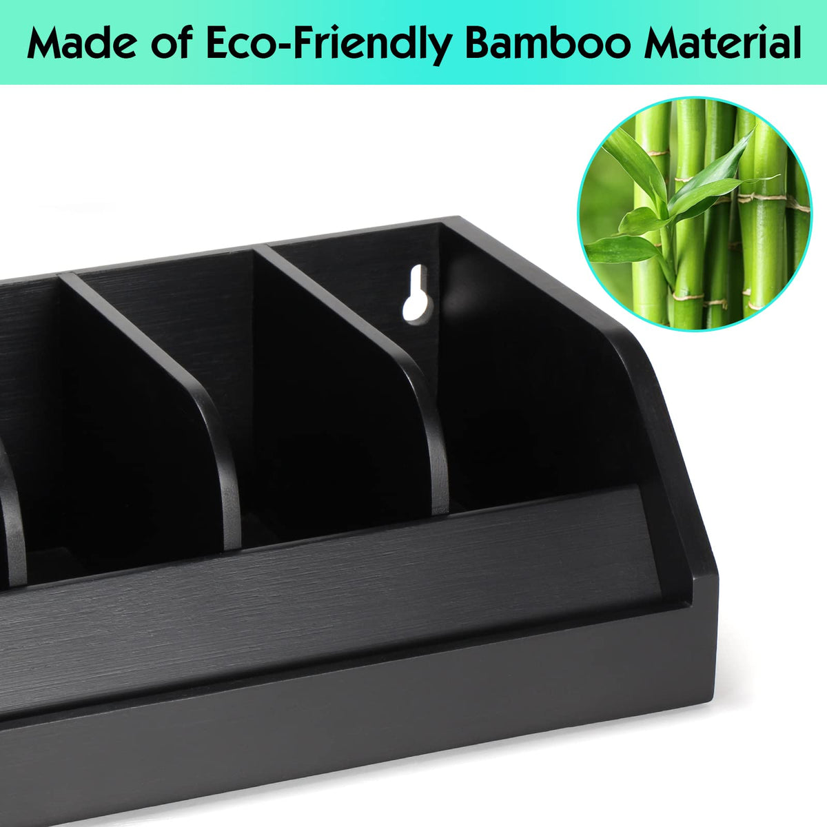 B4Life Belt Organizer-Father's day gift, 7 Compartments Belt Display Rack for Men, Bamboo Belt Holder for Closet and Drawer, Belt Display Case Belt