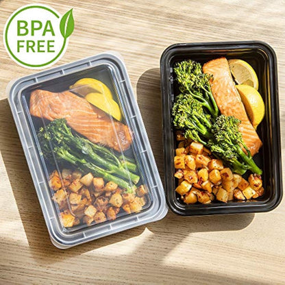 Igluu Meal Prep Containers Reusable 30 Pack 1-Compartment 828ml (28oz) BPA-Free Food Prep Containers with Airtight Lids – Durable Plastic, Stackable, Microwave, Freezer & Dishwasher Safe