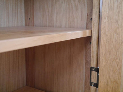 Aurotrice OAK Small Sideboard 75cm 2 Doors 2 Drawer Drawer Chest Mini Dining Sideboard Storage