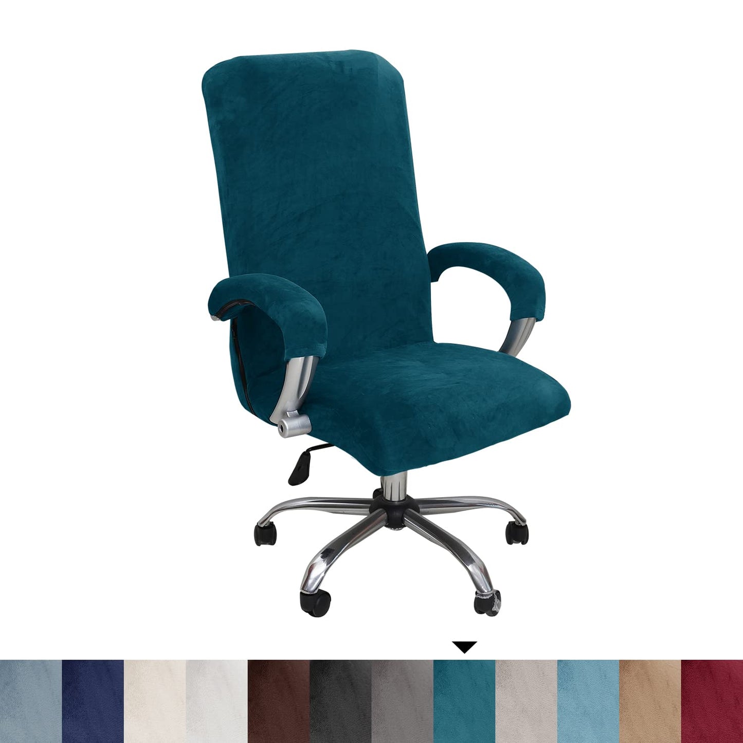Bestenrose Velvet Office Chair Cover Stretch Computer Desk Armchair Covers