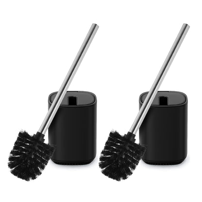 Sleek Toilet Brush Holder Set Toilet Bowl Brush Stainless Steel Automatic Open lid Toilet Bowl Cleaner Brush with Durable Bristle Head Toilet
