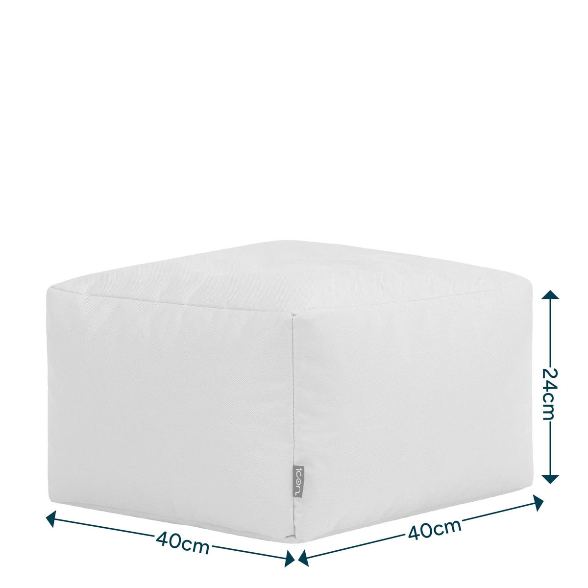 Bean Bag Bazaar Outdoor Bean Bag Footstool with Filling Included, Blue