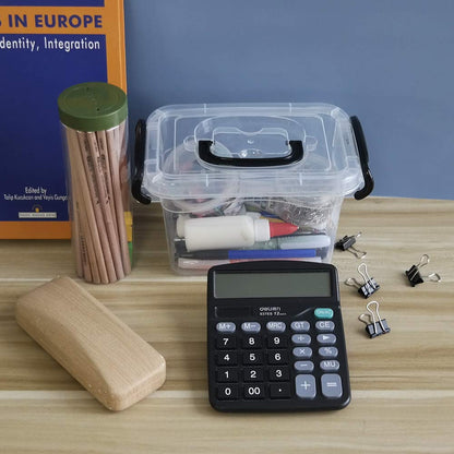 Bringer Set of 6 Mini Plastic Storage Box, 1.5 L Clear Tiny Latch Box, F