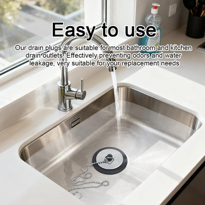 XYGK Universal Bath Plug, 2 Pcs Sink Plug Replacement