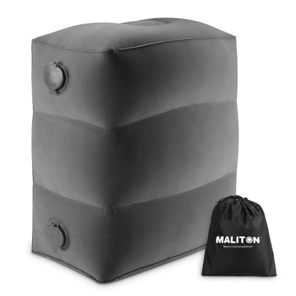 Maliton Airplane Footrest, Inflatable Foot Rest for Kids (Darkgrey, 1 Pack)