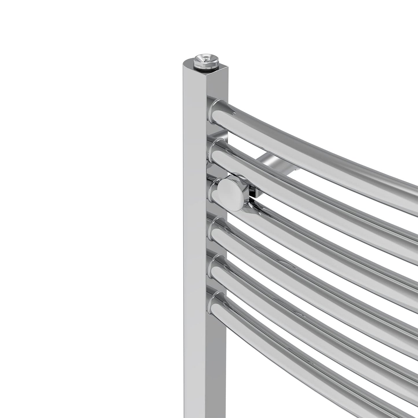 NRG Chrome Curved Central Heating Towel Rail Heated Rad Radiator 1800×500mm