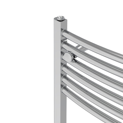 NRG Chrome Curved Central Heating Towel Rail Heated Rad Radiator 1800×500mm