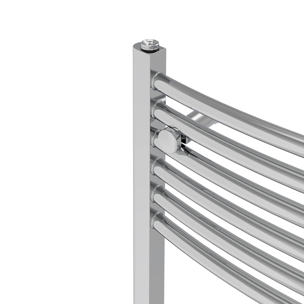 NRG Curved Chrome Bathroom Heated Towel Rail Radiator 1800x600mm
