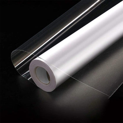 Hode Clear Sticky Back Plastic Roll, Transparent Self Adhesive Vinyl Book Covering Film 40cmX10m, Clear Wall Protector Vinyl Wrap, Furniture Stickers
