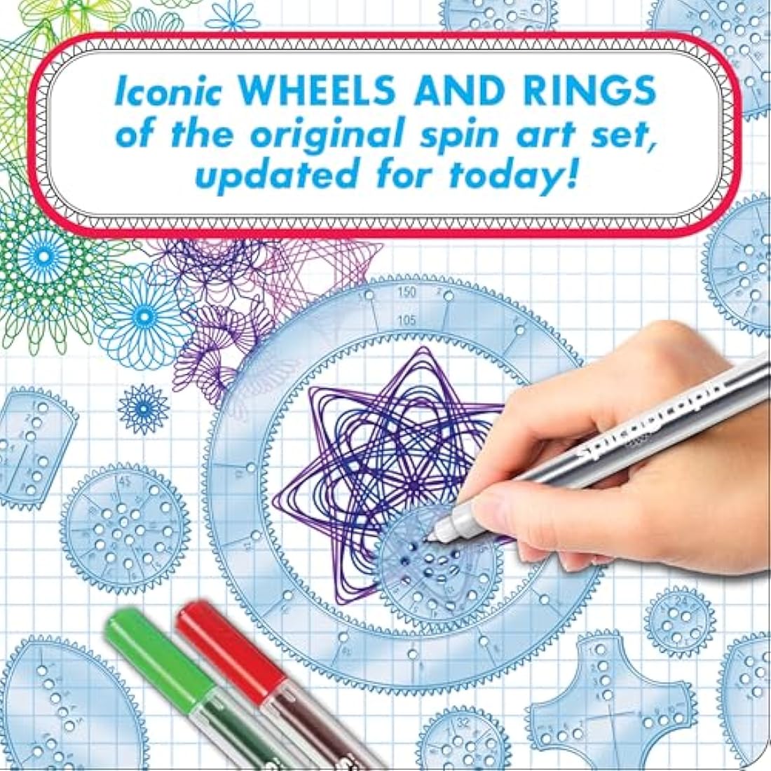 Spirograph KAHOOTZ Deluxe Set-, Other, Multicoloured