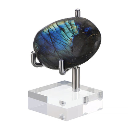 BTSKY Mini Size Adjustable Silver Metal Arm Display Stand with Square Base