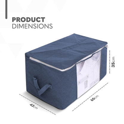 Delka 90L Storage Bags with Lids, Large Storage Boxes with lids, Storage Unit for Clothes, Duvets, Blankets, Toys