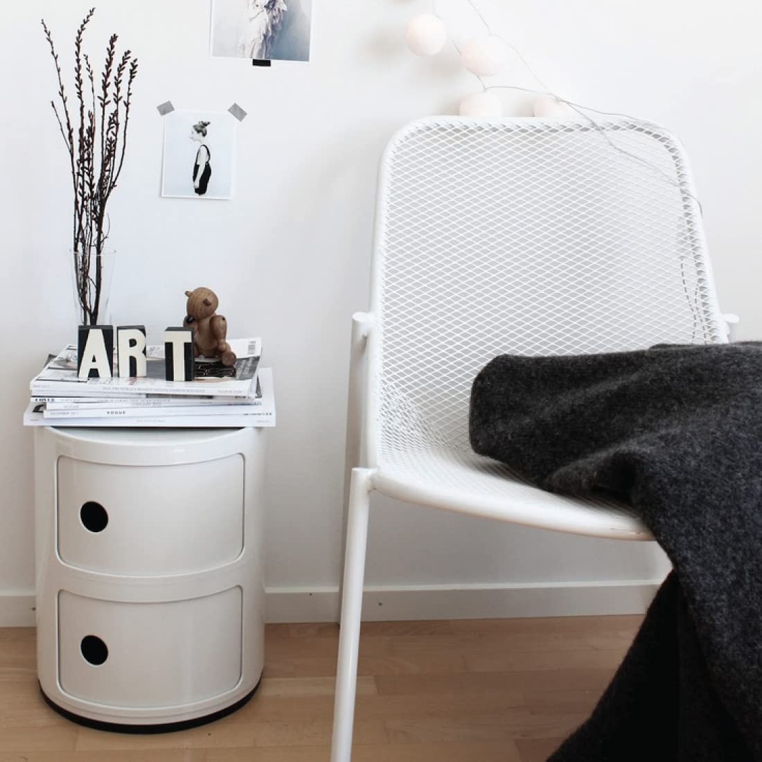 Kartell Componibili, 2 elements Cabinet, White, Ø 32 x H 40 cm