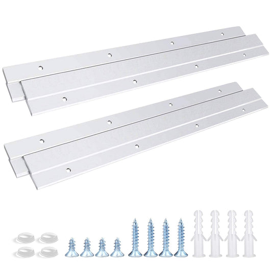 French Cleat Hanger 12 Inch, Aluminum Z Clips for Hanger Supports 80lbs - Interlocking Wall Mounting Bracket Hardware Kit for Hanging Mirrors,