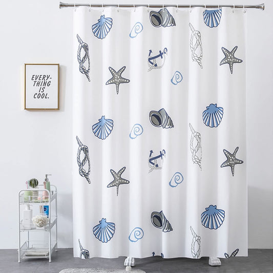 Whoiy Shower Curtain for Bathroom with Hooks Peva Bath Curtain for Wet Room Bathtub Shower Stall Big Size 300x200CM