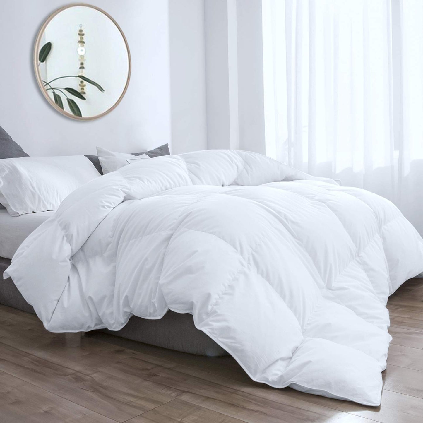 Threads For Bed 13.5 tog Single Size Duvet Cotton Cover, Feather and Down Super Warm Duvet with Double Stitch with Piping and Box Quilting, Machine