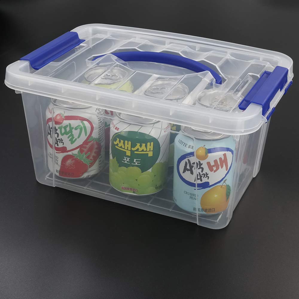 Eudokky 6 Pack Clear Storage Boxes with Lids, Plastic Container Boxes Set