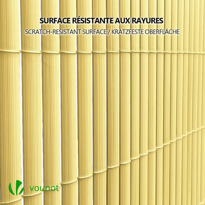VOUNOT PVC Privacy Screening Fence 80 x 500 cm, Double Reinforced Struts Privacy Protection for Garden, Balcony and Terrace, Wind and Sun Protection