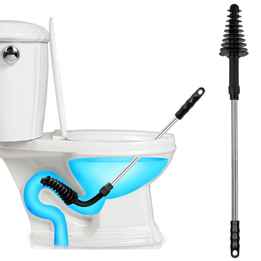 Yur1help Toilet Plungers for Unblocking Heavy Duty, Efficient Piston-Type Plunger Toilet Unblocker, Sink Plunger Toilet Clog Remover with Plunger Wall