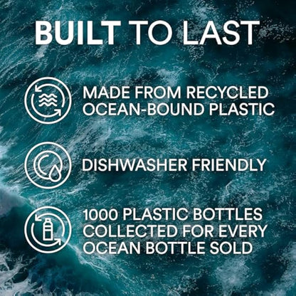 Ocean Bottle - Recycled Stainless Steel Bottle - Eco-Friendly & Reusable (Big 1l, Forest Green)