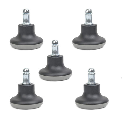 Xidouyuer 5pcs Bell Glides Caster Wheels Low Profile Bell Slider Replacement Office Chair Stool Swivel Caster Wheels to Fixed Stationary Castors