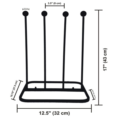 Arsuk Welly Boot Rack - Metal Wellington Boots Stand Outdoor, Cast Iron and Rustproof Wellies Storage Racks & Holder - 2 Pair & 4 Pair Boot Rack