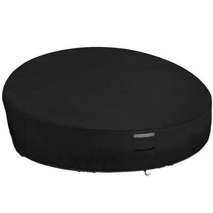 Dokon Garden Day Bed Covers Waterproof Patio Rattan Daybed Cover Heavy Duty 600D Oxford Fabric Windproof Anti-UV Outdoor Round Sofa Canopy Day Bed