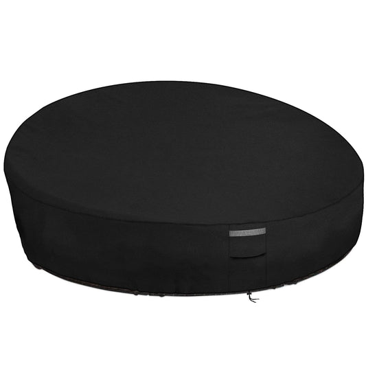 Dokon Garden Day Bed Covers Waterproof Patio Rattan Daybed Cover Heavy Duty 600D Oxford Fabric Windproof Anti-UV Outdoor Round Sofa Canopy Day Bed
