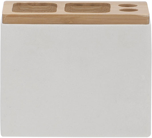Sealskin Grace Toothbrush Holder, Polyresin, White, 12.3 x 10.2 x 6 cm