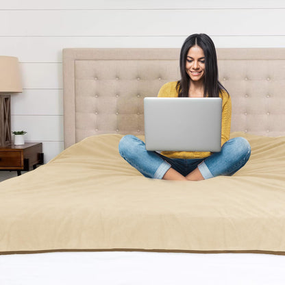 YISURE Waterproof Love Blanket for Bed Intimacy, Leakproof Squirt Blanket for Adults, Taupe Throw Blanket 80"x60" (Brown/Tan)