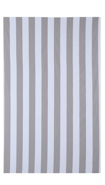 Sleepdown Striped Large Beach Towel Soft Microfiber Absorbent Swimming Pool Travel Camping Bath Sauna Gym Yoga with Bag - Grey - (160 x 90cm)