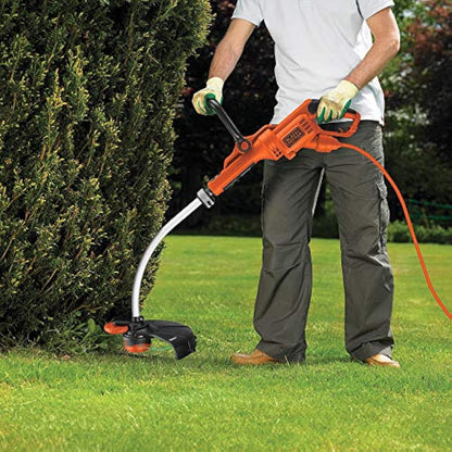 BLACK+DECKER Electric Strimmer, 700W, 240V, Corded, Automatic Single Line Feed, Cutting Width 33cm, GL7033-GB