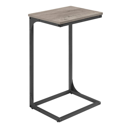VASAGLE C-Shaped Side Table, Bedside Table, Sofa Side Table, with Metal Frame, Industrial, for Living Room, Bedroom, Heather Greige and Black