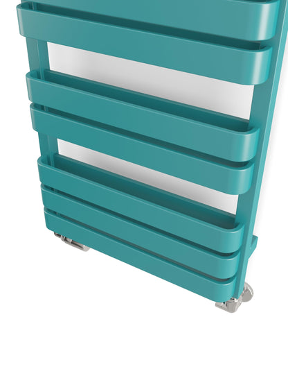 Terma Towel Rail (Cen./Heating), Steel, RAL 5018 (Matt) Teal, 655h x 500w [1569 BTUs t50]