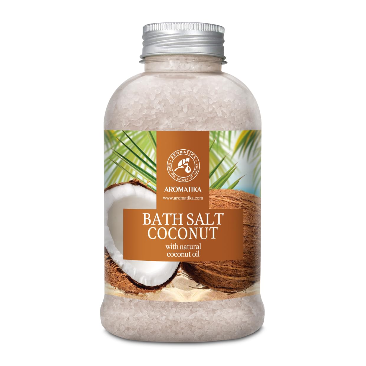 Bath Sea Salt Coconut 600g - Bath Salts with Natural Coconut Oil for Bath Soak - Relaxing Bath - Body Care - Muscle Relaxation - Good Sleep -