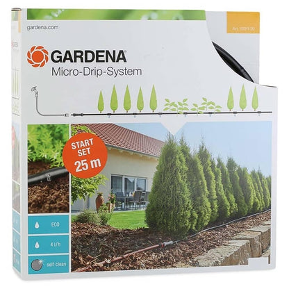 GARDENA Starter Set crop rows M: Micro-Drip-irrigation System For saving, Water-saving irrigation Of row crops (13011-20)