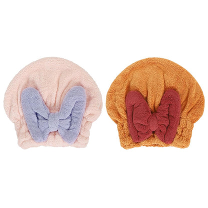 IBLUELOVER 2Pcs Super Absorbent Dry Hair Cap for Kids Rapid Drying Hair Towels Coral Fleece Microfiber Hairs Drying Wrap Soft Elastic Hat for Boys