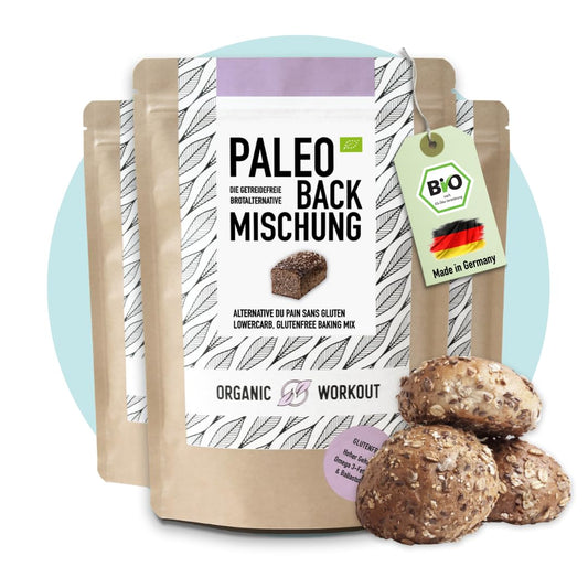 Paleo Organic Bread Baking Mix 3x300 g ? lower carb, gluten-free & yeast-free | Organic Workout
